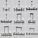 GobekUsa Gold Metal Glass LED Pendant Lights Chain Hanging Lamp
