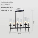 GobekUsa Gold Metal Glass LED Pendant Lights Chain Hanging Lamp