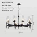 GobekUsa Gold Metal Glass LED Pendant Lights Chain Hanging Lamp
