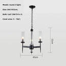 GobekUsa Gold Metal Glass LED Pendant Lights Chain Hanging Lamp