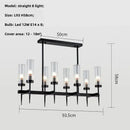 GobekUsa Gold Metal Glass LED Pendant Lights Chain Hanging Lamp