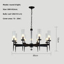 GobekUsa Gold Metal Glass LED Pendant Lights Chain Hanging Lamp
