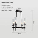 GobekUsa Gold Metal Glass LED Pendant Lights Chain Hanging Lamp