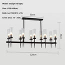 GobekUsa Gold Metal Glass LED Pendant Lights Chain Hanging Lamp