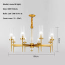 GobekUsa Gold Metal Glass LED Pendant Lights Chain Hanging Lamp