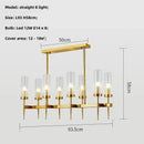 GobekUsa Gold Metal Glass LED Pendant Lights Chain Hanging Lamp