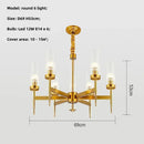 GobekUsa Gold Metal Glass LED Pendant Lights Chain Hanging Lamp