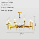 GobekUsa Gold Metal Glass LED Pendant Lights Chain Hanging Lamp