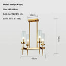 GobekUsa Gold Metal Glass LED Pendant Lights Chain Hanging Lamp
