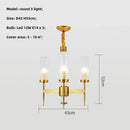 GobekUsa Gold Metal Glass LED Pendant Lights Chain Hanging Lamp