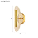 GobekUsa Minimal LED Gold Sconce - Metallic Geometric Wall Light for Living Room in White/Warm