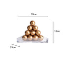 GobekUsa Geometric Gold Tower Set for Stylish Home Decor