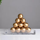 GobekUsa Geometric Gold Tower Set for Stylish Home Decor