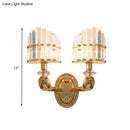 GobekUsa Modern Crystal Gold Wall Lamp - Geometric Design with LED Lighting - Perfect for Living Room