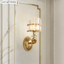 GobekUsa Modern Crystal Gold Wall Lamp - Geometric Design with LED Lighting - Perfect for Living Room