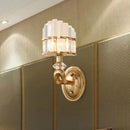GobekUsa Modern Crystal Gold Wall Lamp - Geometric Design with LED Lighting - Perfect for Living Room