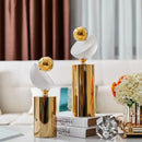 GobekUsa Geometric Golden Ball Frosted Glass Ornament Home Decor