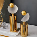 GobekUsa Geometric Golden Ball Frosted Glass Ornament Home Decor