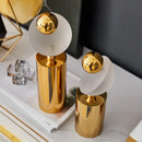 GobekUsa Geometric Golden Ball Frosted Glass Ornament Home Decor