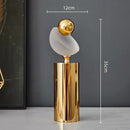 GobekUsa Geometric Golden Ball Frosted Glass Ornament Home Decor