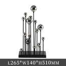 GobekUsa Geometric Golden Ball Ornaments - Abstract Metal Decorations