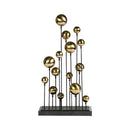 GobekUsa Geometric Golden Ball Sculpture: Metal Handicrafts Home Decor Ornament