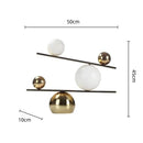GobekUsa Geometric Golden Ball Metal Seesaw Ramp Figurines for Home Decor
