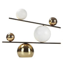 GobekUsa Geometric Golden Ball Metal Seesaw Ramp Figurines for Home Decor