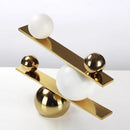 GobekUsa Geometric Golden Ball Metal Seesaw Ramp Figurines for Home Decor