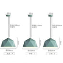 GobekUsa Iron Diamond Pendant Lights Modern Geometry Pendent Lighting for Living Room & Cafe