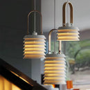 GobekUsa Geometric Iron Table Lamp - Retro White Floor Lamp for Designer Living Room