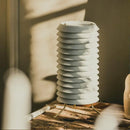 GobekUsa Geometric Iron Table Lamp - Retro White Floor Lamp for Designer Living Room