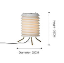GobekUsa Geometric Iron Table Lamp - Retro White Floor Lamp for Designer Living Room