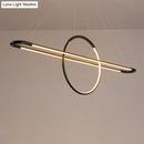 GobekUsa Modern Geometric Island Pendant Light Fixture with LED, Metal Ceiling Dining Room Artistic Lighting