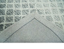 Hand Tufted Wool Area Rug with Ivory and Charcoal Geometric Modern Abstract Design by The Rug Decor