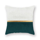 Modern geometric leaf flower pillowcase teal & blue living room decor by Decorbites