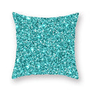 Modern geometric leaf flower pillowcase teal & blue living room decor by Decorbites