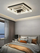 GobekUsa LED Black Chandelier Acrylic Ceiling Lamp: Modern Luxur Lighting for Home & Office