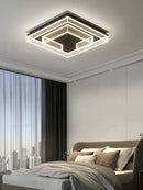 GobekUsa LED Black Chandelier Acrylic Ceiling Lamp: Modern Luxur Lighting for Home & Office