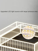GobekUsa LED Black Chandelier Acrylic Ceiling Lamp: Modern Luxur Lighting for Home & Office