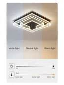 GobekUsa LED Black Chandelier Acrylic Ceiling Lamp: Modern Luxur Lighting for Home & Office
