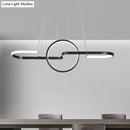GobekUsa Modern Geometric LED Dining Room Island Light: Metal Hanging Lamp in Black/Gold with Warm/White Light Kit