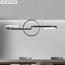 GobekUsa Modern Geometric LED Dining Room Island Light: Metal Hanging Lamp in Black/Gold with Warm/White Light Kit
