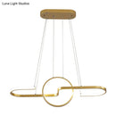 GobekUsa Modern Geometric LED Dining Room Island Light: Metal Hanging Lamp in Black/Gold with Warm/White Light Kit