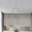 GobekUsa Modern Geometric LED Pendant Light in Black/Gold, Warm/White Illumination - Ideal for Kitchen, Landscape, and Island Lighting