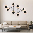 GobekUsa Modern Geometric LED Wall Light Fixture for Living Room - Metallic Wall Mounted Lamp