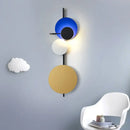 GobekUsa Adjustable Metallic LED Wall Light: Contemporary Sconce Fixture for Living Room in Red/Pink/Blue