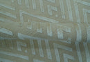 Modern Geometric Pattern Ivory And Beige Hand Knotted 9x12 Area Rug