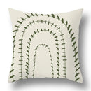 Modern geometric print green plants pillow cover 12 pack living room by Decorbites
