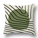 Modern geometric print green plants pillow cover 12 pack living room by Decorbites